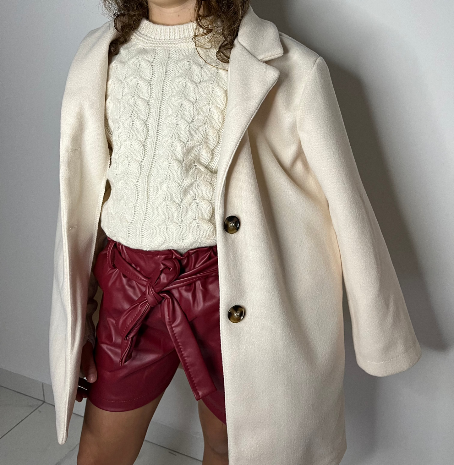 Short en simili cuir